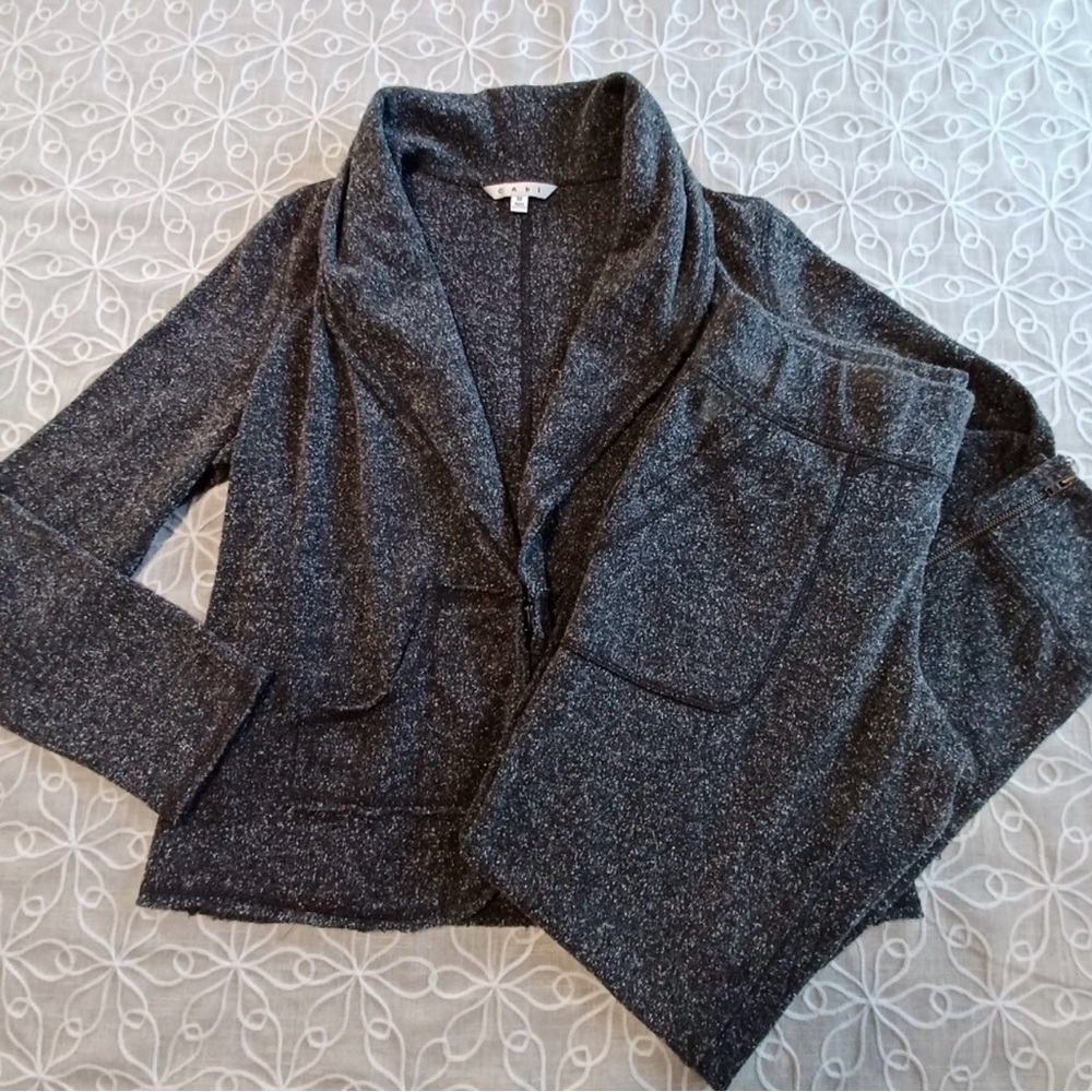 CAbi Fleck Cardigan Blazer 170 and Joggers 994